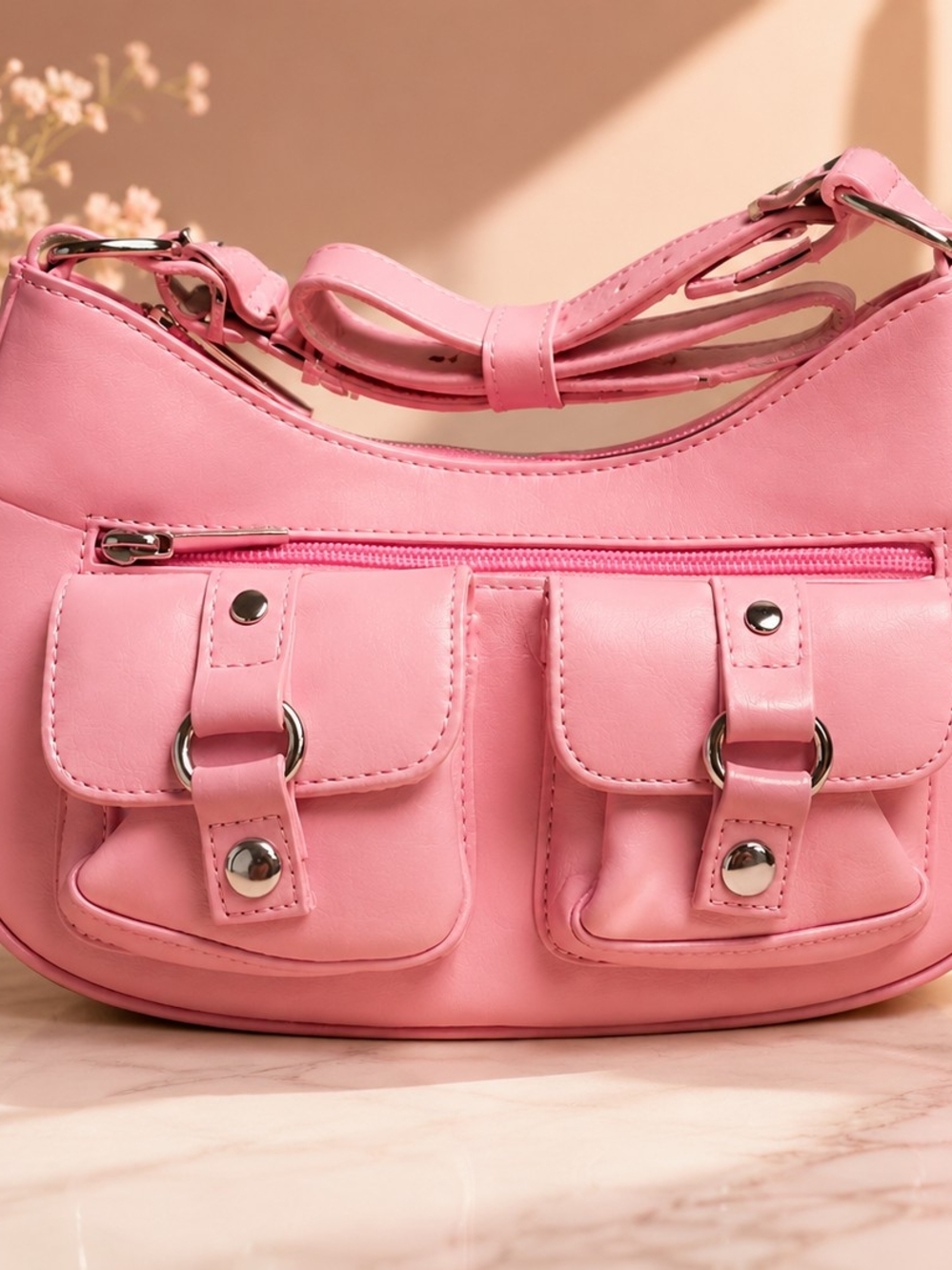 Pink Women’s Shoulder Bag - Stylish Everyday Carry
